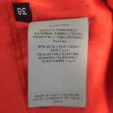 Tom Ford Zipped Open-Back Dress Persimmon Stretch Silk Crepe Size 38