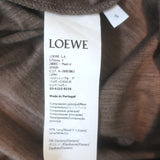 Loewe Anagram Twist-Back Maxi Dress Brown Stretch Wool Jersey Size Small