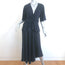 A.L.C. Avi Twist-Front Asymmetric Midi Dress Navy Striped Silk Size 10