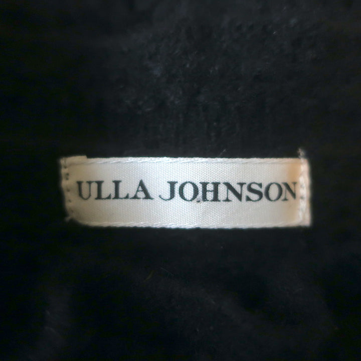 Ulla Johnson Dionne Pointelle Cashmere Balloon Sleeve Sweater Black Size Small