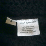 Ulla Johnson Dionne Pointelle Cashmere Balloon Sleeve Sweater Black Size Small