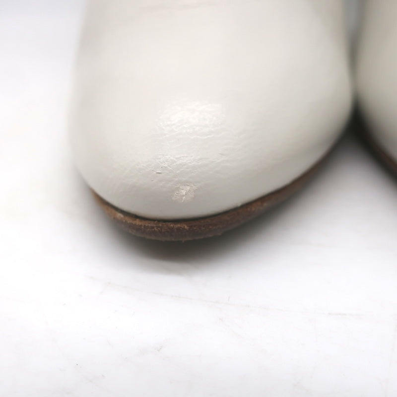 Alchimia di Ballin Kari Ankle Strap Boots White Leather Size 37.5