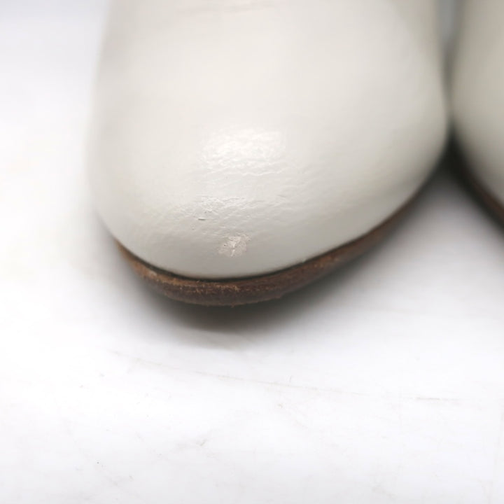 Alchimia di Ballin Kari Ankle Strap Boots White Leather Size 37.5