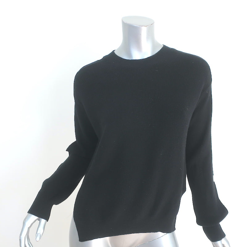 Chanel Black Cashmere Cap Sleeve Mini Knit Dress 36 Xs