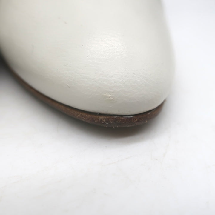 Alchimia di Ballin Kari Ankle Strap Boots White Leather Size 37.5