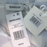 Simkhai Jazz Checked Pintuck Midi Shirtdress Periwinkle Size Extra Large NEW