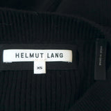 Helmut Lang Button-Sleeve Sweater Black Cotton-Cashmere Knit Size Extra Small