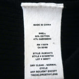 Helmut Lang Button-Sleeve Sweater Black Cotton-Cashmere Knit Size Extra Small