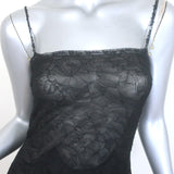 Chanel 00T Sequin-Trimmed Tiered Ruffled Lace Dress Black Size 34