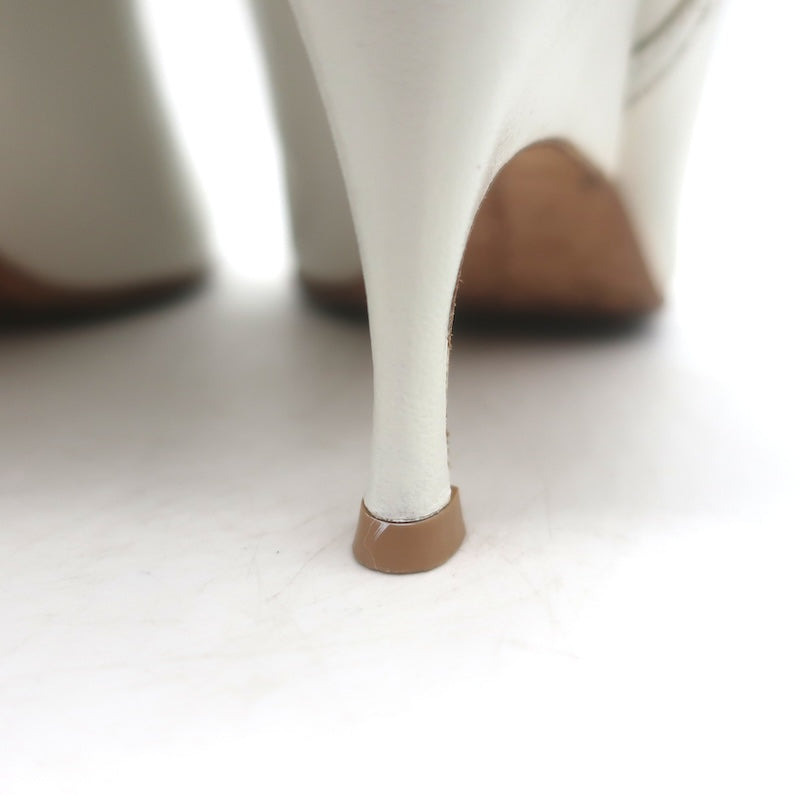 Alchimia di Ballin Kari Ankle Strap Boots White Leather Size 37.5