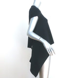 Stella McCartney Draped-Side Top Navy Stretch Knit Size 38 Short Sleeve Blouse