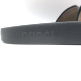 Gucci Sylvie Web Bow Slide Sandals Black Satin Size 40