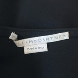 Stella McCartney Draped-Side Top Navy Stretch Knit Size 38 Short Sleeve Blouse