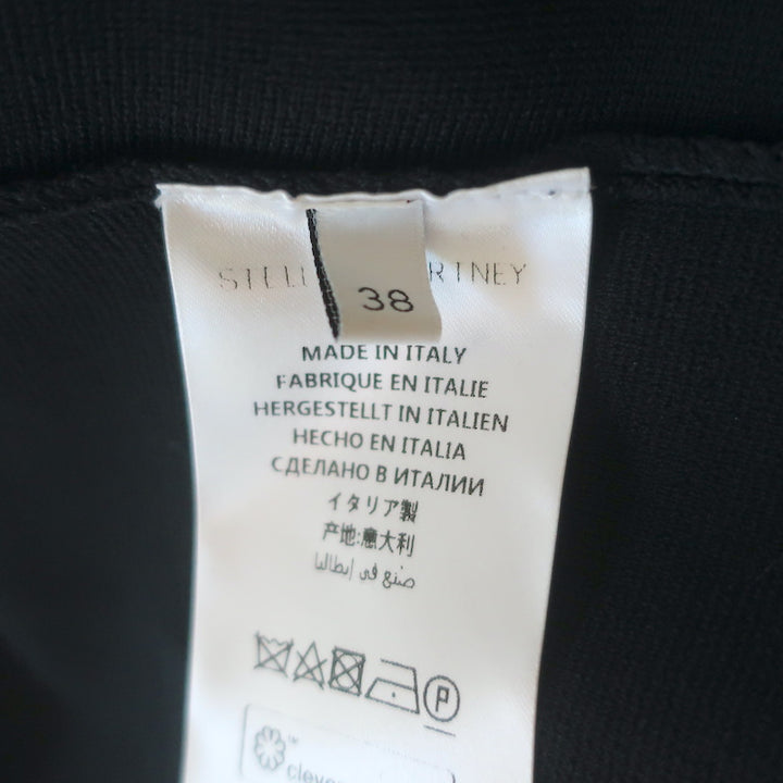 Stella McCartney Draped-Side Top Navy Stretch Knit Size 38 Short Sleeve Blouse