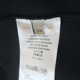 Stella McCartney Draped-Side Top Navy Stretch Knit Size 38 Short Sleeve Blouse