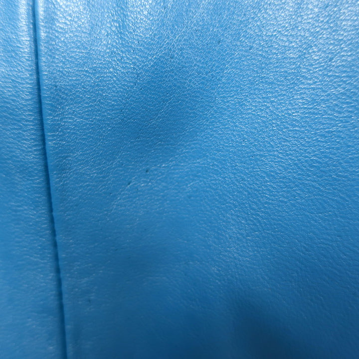 Ralph Lauren Sport Fireman Clasp Leather Jacket Blue Size 10