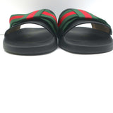 Gucci Sylvie Web Bow Slide Sandals Black Satin Size 40