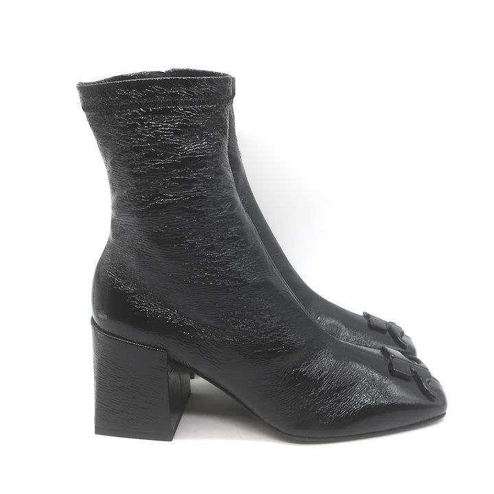 Courreges Reedition Vinyl Ankle Boots Black Size 38 NEW