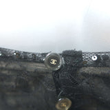 Chanel 00T Sequin-Trimmed Tiered Ruffled Lace Dress Black Size 34