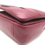Roger Vivier Viv' Choc Shoulder Bag Burgundy Padded Leather