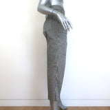 Christian Dior Gingham High Rise Cropped Pants Black/White Silk-Cotton Size US 6
