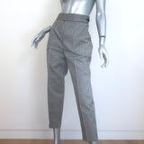 Christian Dior Gingham High Rise Cropped Pants Black/White Silk-Cotton Size US 6