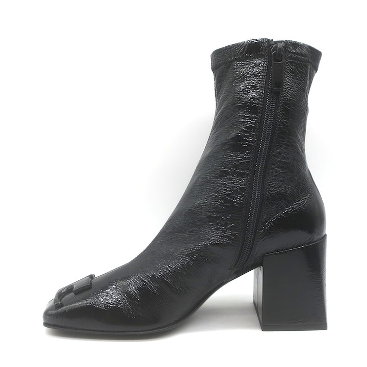 Courreges Reedition Vinyl Ankle Boots Black Size 38 NEW