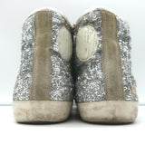 Golden Goose Francy Sequin High-Top Sneakers Silver Size 38