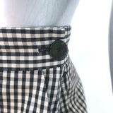 Christian Dior Gingham High Rise Cropped Pants Black/White Silk-Cotton Size US 6
