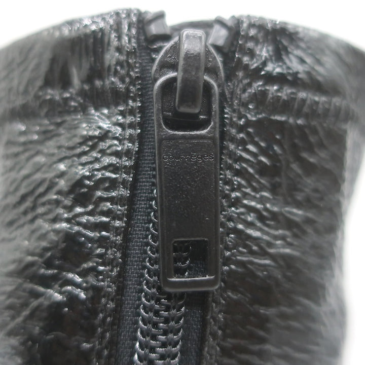 Courreges Reedition Vinyl Ankle Boots Black Size 38 NEW