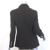 Vintage Chanel 96A Hook & Eye Tweed Jacket Dark Brown Wool Size 38