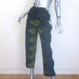Christian Dior Tie Dye Lace-Up Cropped Pants Charcoal Cotton Size US 6