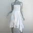 Derek Lam 10 Crosby Asymmetric Ruffle Hem Dress White Cotton Size 4 NEW
