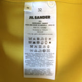 Jil Sander Tie-Neck Oversized Shirt Yellow Wool Gabardine Size 32