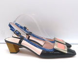 Roger Vivier Belle Vivier Slingback Pumps Black/Multi Patent Leather Size 39.5