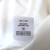 Derek Lam 10 Crosby Asymmetric Ruffle Hem Dress White Cotton Size 4 NEW