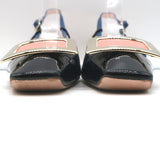 Roger Vivier Belle Vivier Slingback Pumps Black/Multi Patent Leather Size 39.5