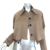 MM6 Maison Margiela Layered Cropped Trench Jacket Brown Cotton Size 36