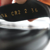 Valentino Roman Stud 60mm Sandals Black Leather Size 36 Ankle Strap Heels