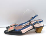 Roger Vivier Belle Vivier Slingback Pumps Black/Multi Patent Leather Size 39.5
