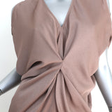 Zero + Maria Cornejo Miu Cold Shoulder Dress Mauve Twill Crepe Size 2