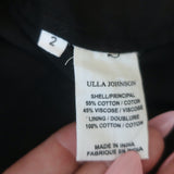 Ulla Johnson Jolie Ruffled Lace-Trimmed Mini Dress Black Cotton-Blend Size 2