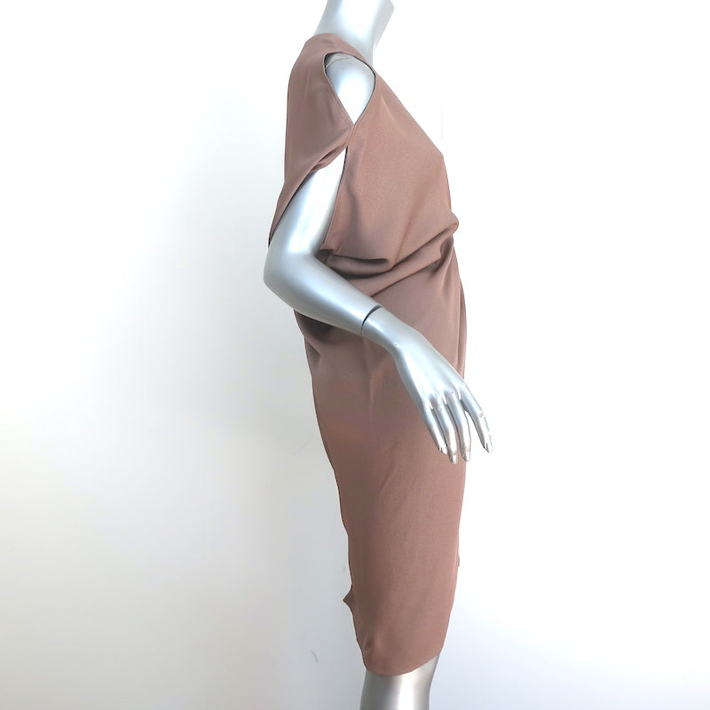Zero + Maria Cornejo Miu Cold Shoulder Dress Mauve Twill Crepe Size 2