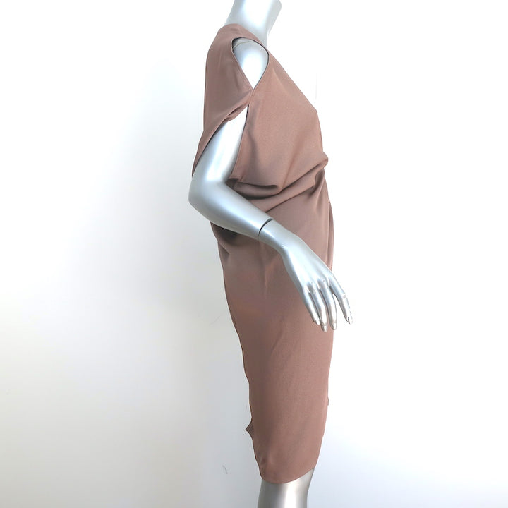 Zero + Maria Cornejo Miu Cold Shoulder Dress Mauve Twill Crepe Size 2