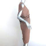 Zero + Maria Cornejo Miu Cold Shoulder Dress Mauve Twill Crepe Size 2