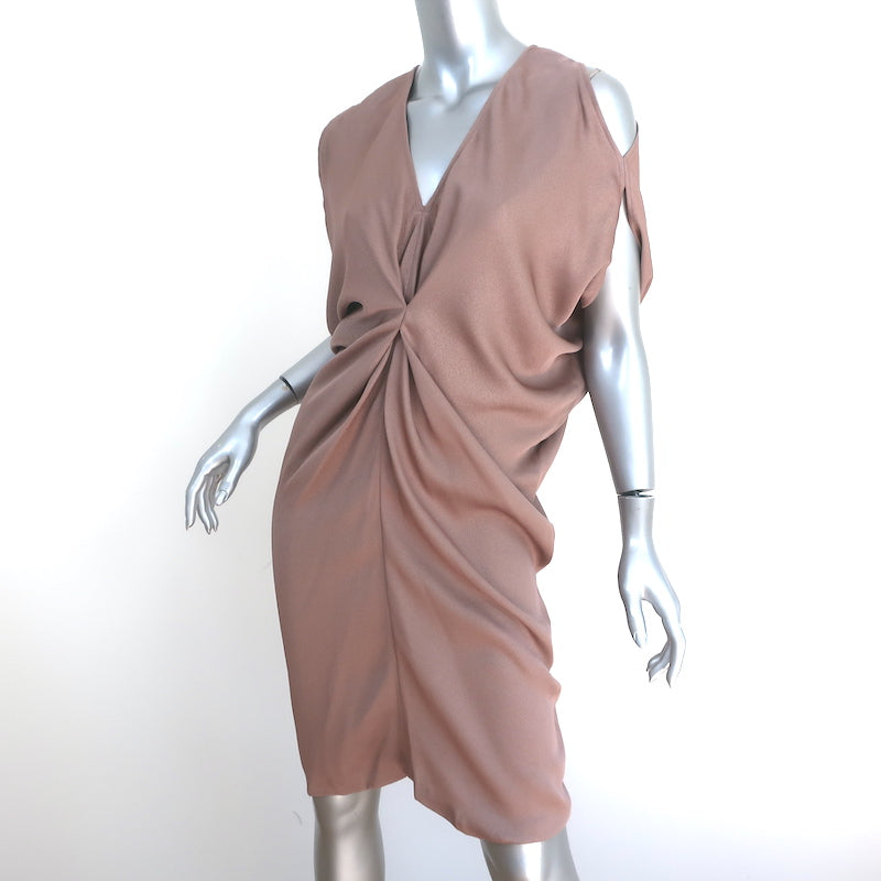 Zero + Maria Cornejo Miu Cold Shoulder Dress Mauve Twill Crepe Size 2