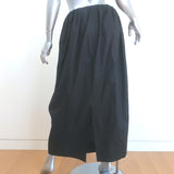 Mara Hoffman Billie Midi Skirt Black Cotton Poplin Size Large NEW
