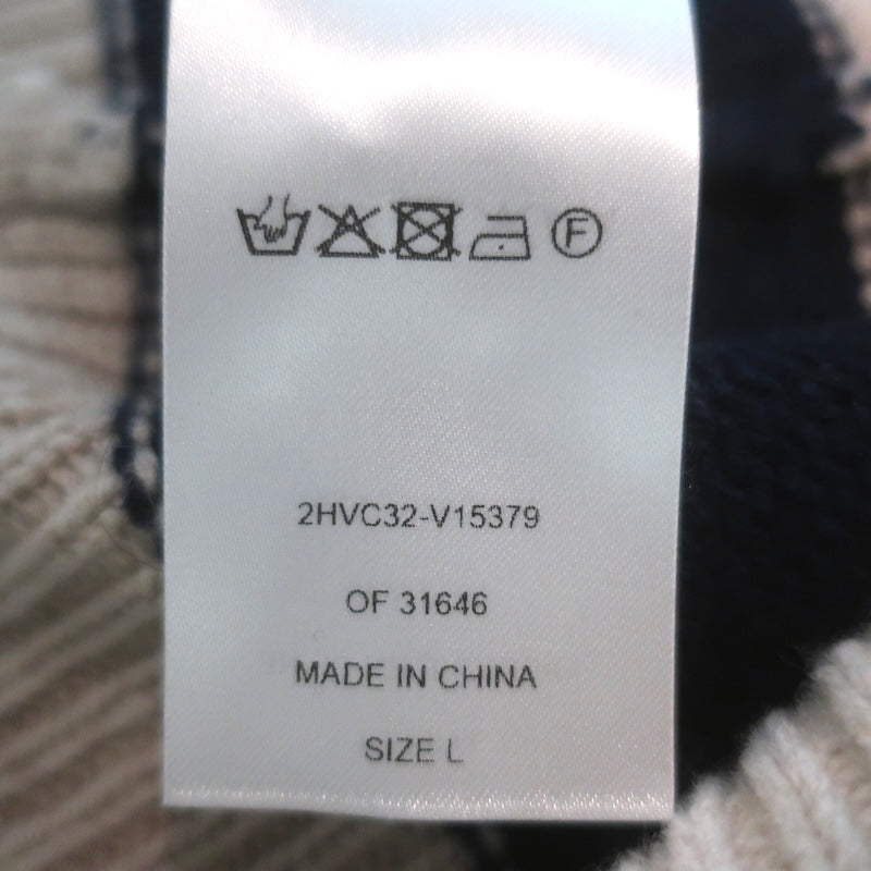 Vanessa Bruno Dipika Striped Crewneck Sweater Ecru/Navy Yak-Wool Size Large