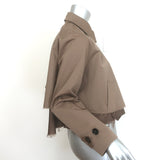 MM6 Maison Margiela Layered Cropped Trench Jacket Brown Cotton Size 36