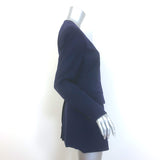Vintage Hermes Longline Blazer Navy Wool Size 38 Three-Button Jacket